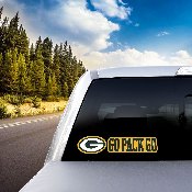Green Bay Packers 2 Piece Team Slogan Decal Sticker Set, 61379