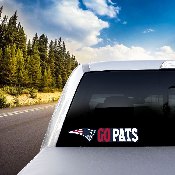 New England Patriots 2 Piece Team Slogan Decal Sticker Set, 61385