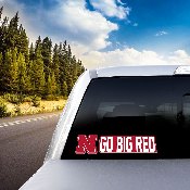 Nebraska Cornhuskers 2 Piece Team Slogan Decal Sticker Set, 61420