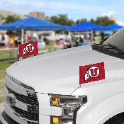 Utah Utes Ambassador Car Flags - 2 Pack Mini Auto Flags, 4in X 6in, 61837