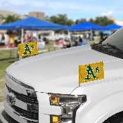 Oakland Athletics Ambassador Car Flags - 2 Pack Mini Auto Flags, 4in X 6in, 61849