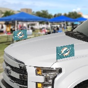 Miami Dolphins Ambassador Car Flags - 2 Pack Mini Auto Flags, 4in X 6in, 61871