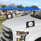 Pittsburgh Steelers Ambassador Car Flags - 2 Pack Mini Auto Flags, 4in X 6in, 61881