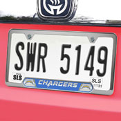 Los Angeles Chargers Embossed License Plate Frame, 6.25in x 12.25in, 61965
