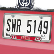 San Francisco 49ers Embossed License Plate Frame, 6.25in x 12.25in, 61966