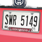 Arkansas Razorbacks Embossed License Plate Frame, 6.25in x 12.25in, 61975