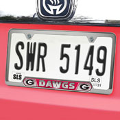 Georgia Bulldogs Embossed License Plate Frame, 6.25in x 12.25in, 61980
