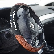 NFL - Seattle Seahawks Sports Grip Steering Wheel Cover 14.5 to 15.5 - Primary Logo and Wordmark, 62109