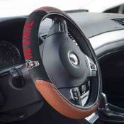 North Carolina State University Sports Grip Steering Wheel Cover 14.5 to 15.5 - Primary Logo and Wordmark, 62136