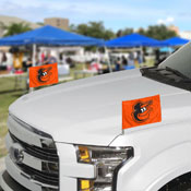 Baltimore Orioles Ambassador Car Flags - 2 Pack Mini Auto Flags, 4in X 6in, 63307