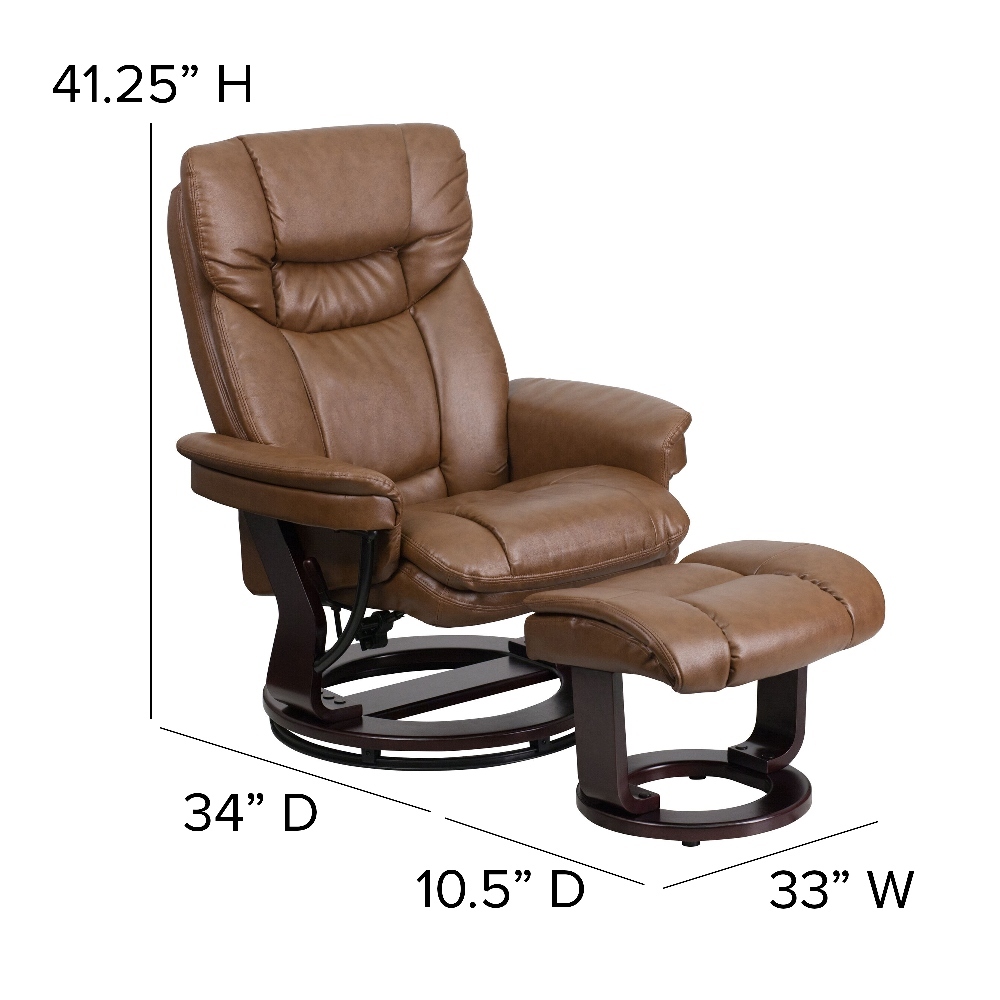 Modern recliner sales chair with ottoman