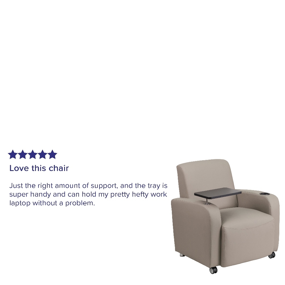 Recliner with tablet arm clearance