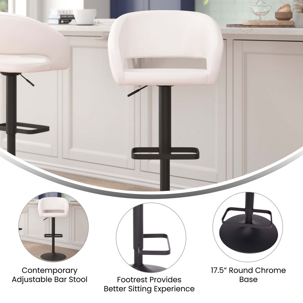 Erik Bar Stool with White Back