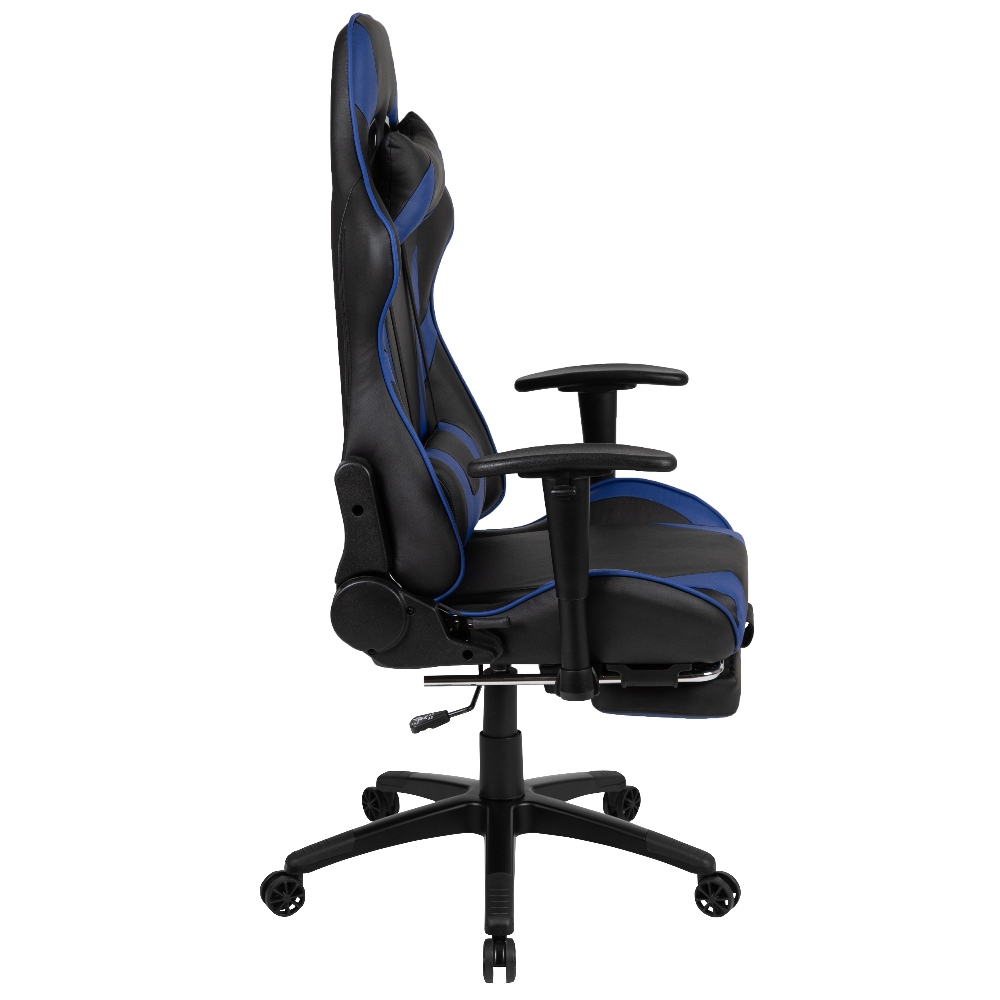 Blue Gaming Chair Reclining Swivel Racing Office Chair with