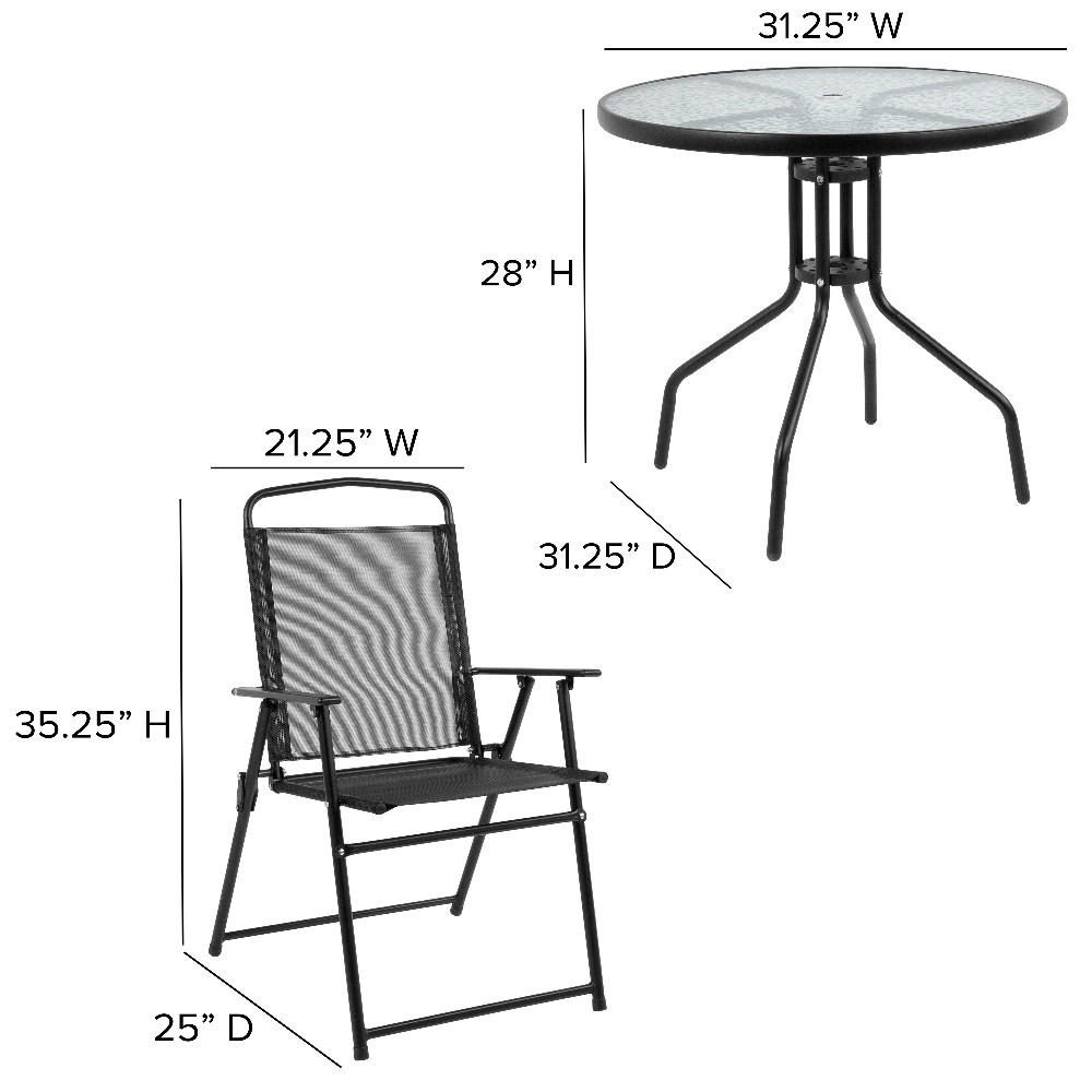 Flash furniture nantucket 6 piece patio garden set with table umbrella and sales 4 folding chairs
