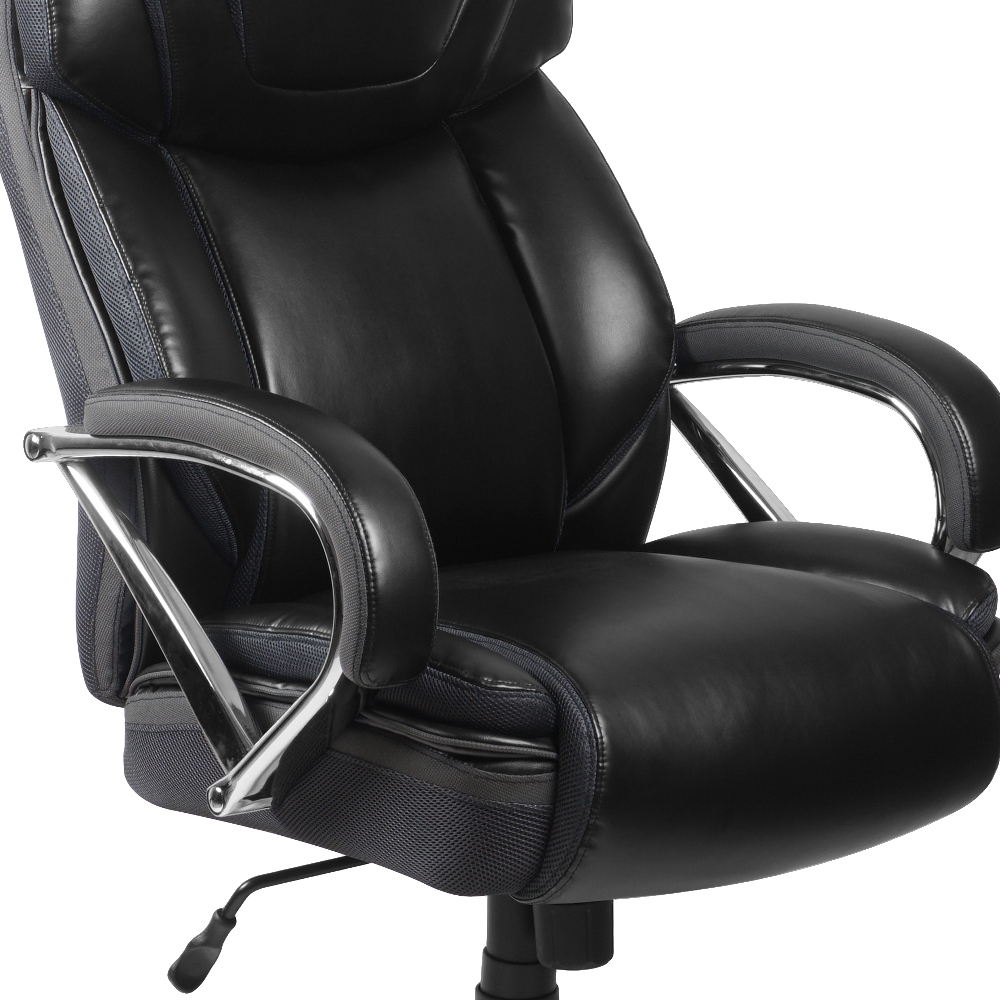 HERCULES Series Big & Tall 500 lb. Rated Black LeatherSoft