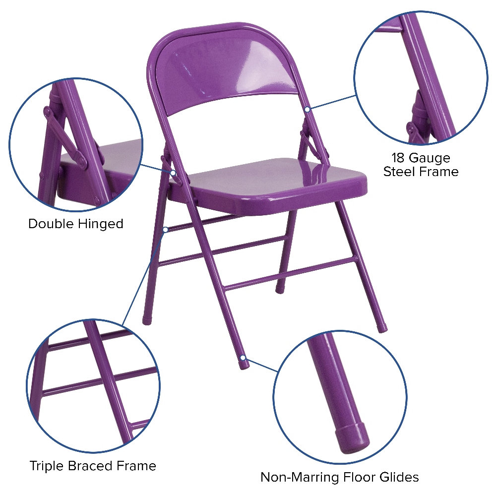 Purple sales folding chair