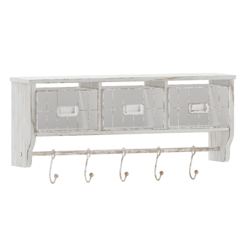 24 inch shelf top with hooks