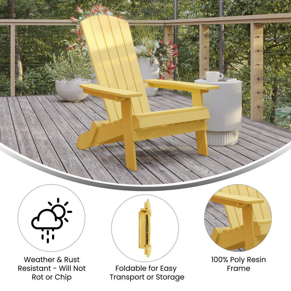 Yellow resin sales adirondack chairs