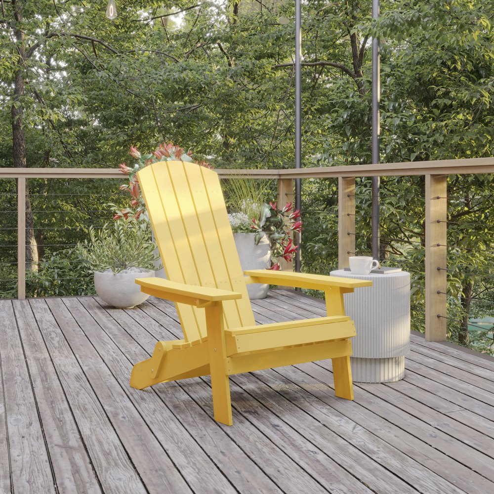 Yellow resin sales adirondack chairs