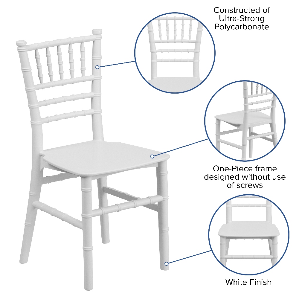 Kids White Resin Chiavari Chair
