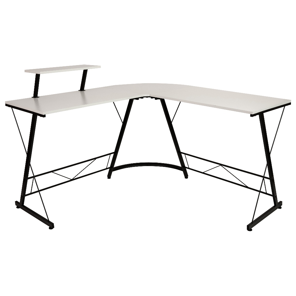 Gaming desk corner white sales