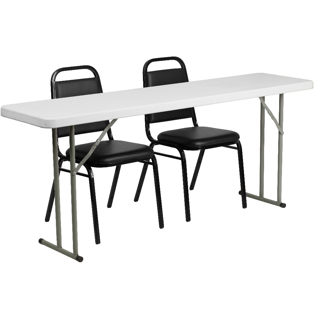 6 foot folding sales table and chairs