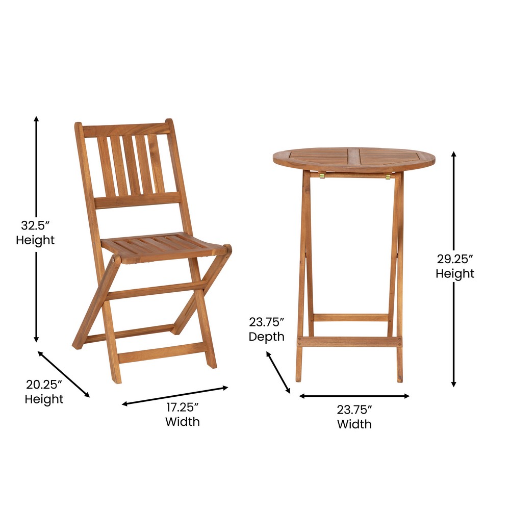 Wood bistro sales set indoor