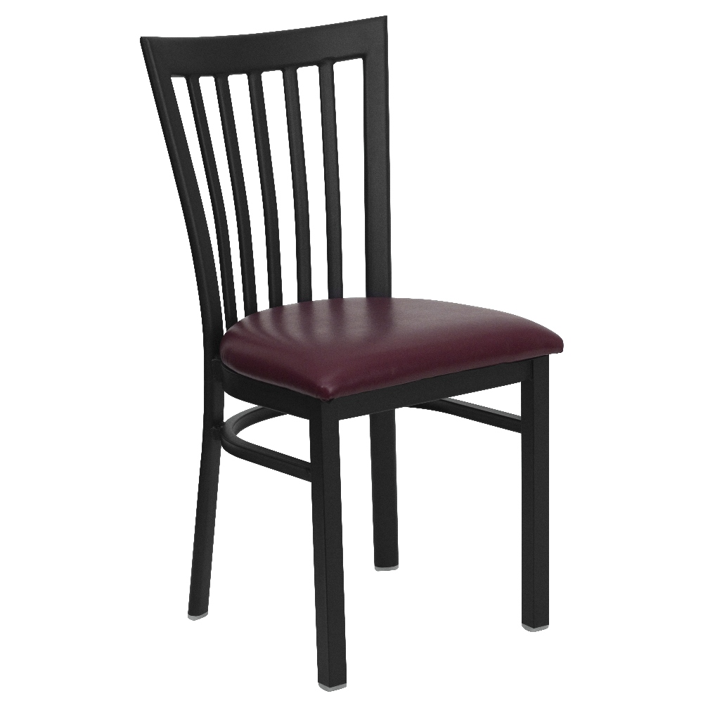 HERCULES Series Black School House Back Metal Restaurant Chair