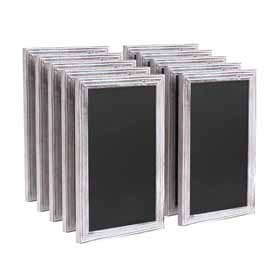 Canterbury 11" x 17" Whitewashed Wall Mount Magnetic Chalkboard Sign, Hanging Wall Chalkboard Memo Board for Home, School, or Business, Set of 10