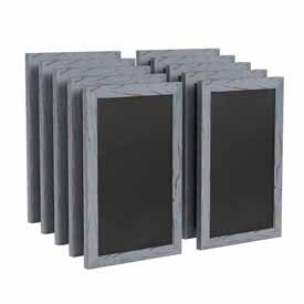 Canterbury 11" x 17" Rustic Gray Wall Mount Magnetic Chalkboard Sign, Hanging Wall Chalkboard Memo Board for Home, School, or Business, Set of 10