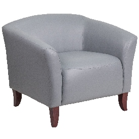HERCULES Imperial Series Gray LeatherSoft Chair, 111-1-GY-GG HERCULES Imperial Series Gray LeatherSoft Chair, 111-1-GY-GG