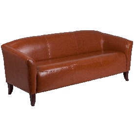 HERCULES Imperial Series Cognac LeatherSoft Sofa, 111-3-CG-GG HERCULES Imperial Series Cognac LeatherSoft Sofa, 111-3-CG-GG