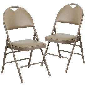 2 Pk. HERCULES Series Ultra-Premium Triple Braced Beige Vinyl Metal Folding Chair with Easy-Carry Handle, 2-HA-MC705AV-3-BGE-GG 2 Pk. HERCULES Series Ultra-Premium Triple Braced Beige Vinyl Metal Folding Chair with Easy-Carry Handle, 2-HA-MC705AV-3-BGE-GG