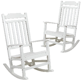 Set of 2 Winston All-Weather Rocking Chair in White Faux Wood, 2-JJ-C14703-WH-GG Set of 2 Winston All-Weather Rocking Chair in White Faux Wood, 2-JJ-C14703-WH-GG