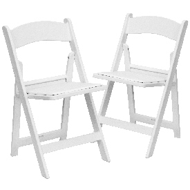 HERCULES Series Folding Chairs with Padded Seats - Set of 2 White Resin Folding Chair with Vinyl Padded Seat, 2-LE-L-1-WHITE-GG HERCULES Series Folding Chairs with Padded Seats - Set of 2 White Resin Folding Chair with Vinyl Padded Seat, 2-LE-L-1-WHITE-GG