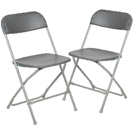 HERCULES Series Gray Plastic Folding Chairs - Set of 2 Lightweight Folding Chairs, 2-LE-L-3-GREY-GG HERCULES Series Gray Plastic Folding Chairs - Set of 2 Lightweight Folding Chairs, 2-LE-L-3-GREY-GG