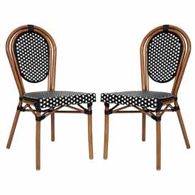 2 Pack Lourdes Indoor/Outdoor Commercial Thonet French Bistro Stack Chair Natural/White PE Rattan and Bamboo Aluminum Frame in Natural, 2-SDA-AD642002S-BKWH-NAT-GG 2 Pack Lourdes Indoor/Outdoor Commercial Thonet French Bistro Stack Chair Natural/White PE Rattan and Bamboo Aluminum Frame in Natural, 2-SDA-AD642002S-BKWH-NAT-GG