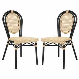 2 Pack Cannes Indoor/Outdoor Commercial Thonet French Bistro Stacking Chair, Natural PE Cane Rattan and Black Aluminum Frame, 2-SDA-AD642110-1-NAT-BK-GG 2 Pack Cannes Indoor/Outdoor Commercial Thonet French Bistro Stacking Chair, Natural PE Cane Rattan and Black Aluminum Frame, 2-SDA-AD642110-1-NAT-BK-GG