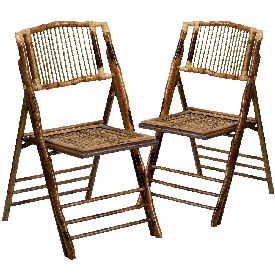 Bamboo Folding Chairs - Set of 2 Bamboo Wood Folding Chairs, 2-X-62111-BAM-GG Bamboo Folding Chairs - Set of 2 Bamboo Wood Folding Chairs, 2-X-62111-BAM-GG