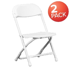 2 Pk. Kids White Plastic Folding Chair, 2-Y-KID-WH-GG 2 Pk. Kids White Plastic Folding Chair, 2-Y-KID-WH-GG