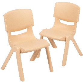 2 Pack Natural Plastic Stackable School Chair with 12" Seat Height, 2-YU-YCX-001-NAT-GG 2 Pack Natural Plastic Stackable School Chair with 12" Seat Height, 2-YU-YCX-001-NAT-GG