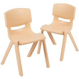 2 Pack Natural Plastic Stackable School Chair with 13.25" Seat Height, 2-YU-YCX-004-NAT-GG 2 Pack Natural Plastic Stackable School Chair with 13.25" Seat Height, 2-YU-YCX-004-NAT-GG