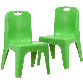 2 Pack Green Plastic Stackable School Chair with Carrying Handle and 11" Seat Height, 2-YU-YCX-011-GREEN-GG 2 Pack Green Plastic Stackable School Chair with Carrying Handle and 11" Seat Height, 2-YU-YCX-011-GREEN-GG