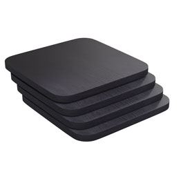 Perry Poly Resin Wood Square Seat with Rounded Edges for Colorful Metal Barstools in Black, 4-JJ-SEA-PL02-BK-GG Perry Poly Resin Wood Square Seat with Rounded Edges for Colorful Metal Barstools in Black, 4-JJ-SEA-PL02-BK-GG