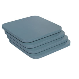 Perry Poly Resin Wood Square Seat with Rounded Edges for Colorful Metal Barstools in Teal-Blue, 4-JJ-SEA-PL02-CB-GG Perry Poly Resin Wood Square Seat with Rounded Edges for Colorful Metal Barstools in Teal-Blue, 4-JJ-SEA-PL02-CB-GG
