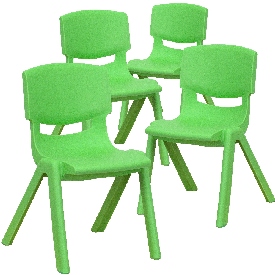4 Pack Green Plastic Stackable School Chair with 12'' Seat Height, 4-YU-YCX4-001-GREEN-GG 4 Pack Green Plastic Stackable School Chair with 12'' Seat Height, 4-YU-YCX4-001-GREEN-GG