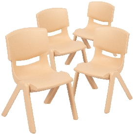 4 Pack Natural Plastic Stackable School Chair with 10.5" Seat Height, 4-YU-YCX4-003-NAT-GG 4 Pack Natural Plastic Stackable School Chair with 10.5" Seat Height, 4-YU-YCX4-003-NAT-GG
