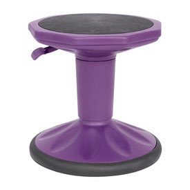 Carter Adjustable Height Kids Flexible Active Stool for Classroom and Home with Non-Skid Bottom in Purple, 14" - 18" Seat Height, AY-9001S-PR-GG Carter Adjustable Height Kids Flexible Active Stool for Classroom and Home with Non-Skid Bottom in Purple, 14" - 18" Seat Height, AY-9001S-PR-GG