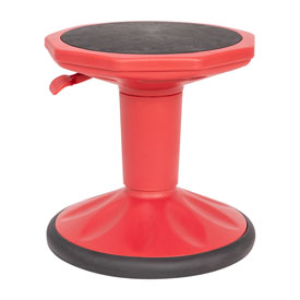 Carter Adjustable Height Kids Flexible Active Stool for Classroom and Home with Non-Skid Bottom in Red, 14" - 18" Seat Height, AY-9001S-RD-GG Carter Adjustable Height Kids Flexible Active Stool for Classroom and Home with Non-Skid Bottom in Red, 14" - 18" Seat Height, AY-9001S-RD-GG